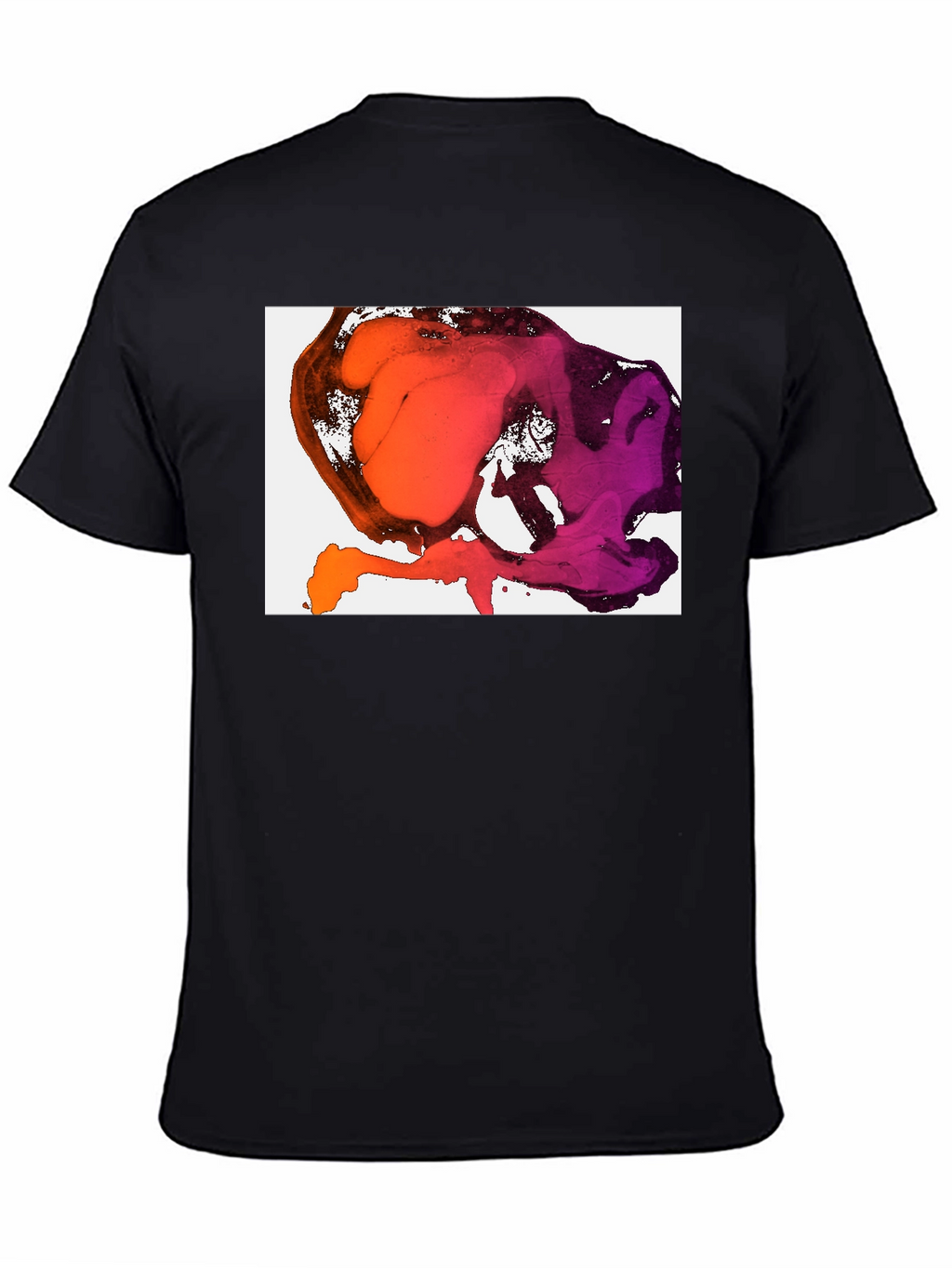 Abstract Ink Blot Graphic Tee - Stylish Black T-Shirt