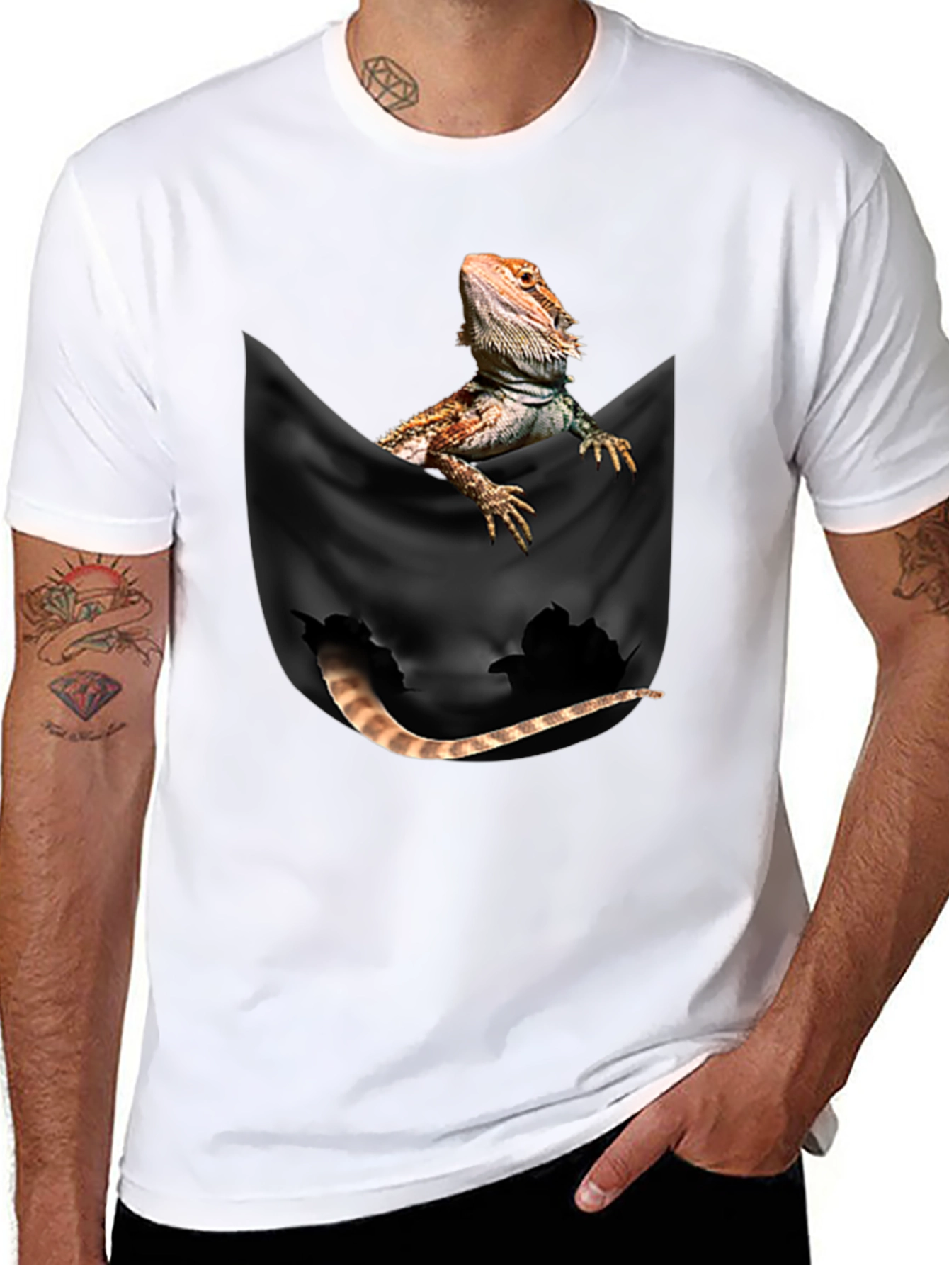 Bearded Dragon Pocket T-Shirt