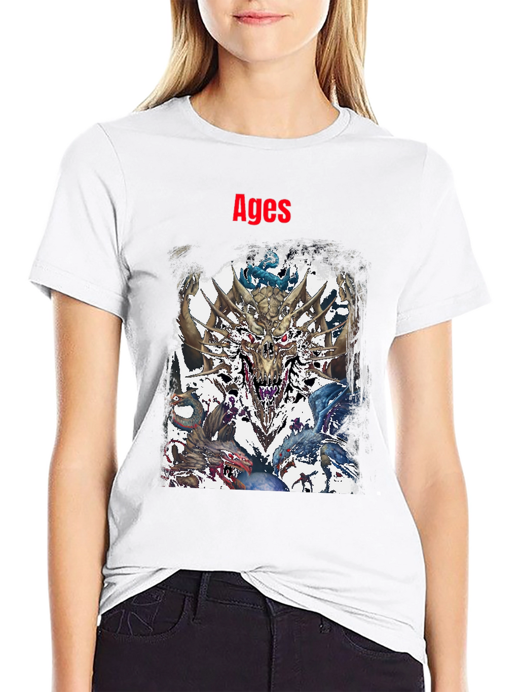 Ages Dragon Graphic Black T-Shirt