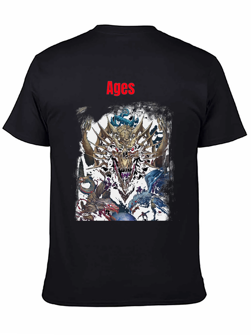 Ages Dragon Graphic Black T-Shirt
