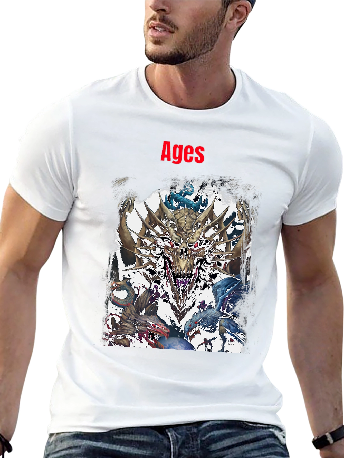 Ages Dragon Graphic Black T-Shirt