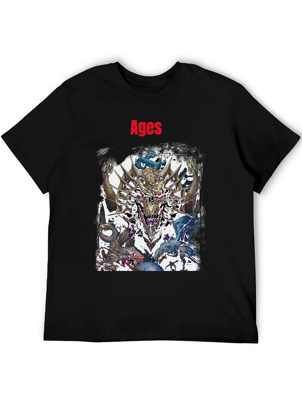 Ages Dragon Graphic Black T-Shirt