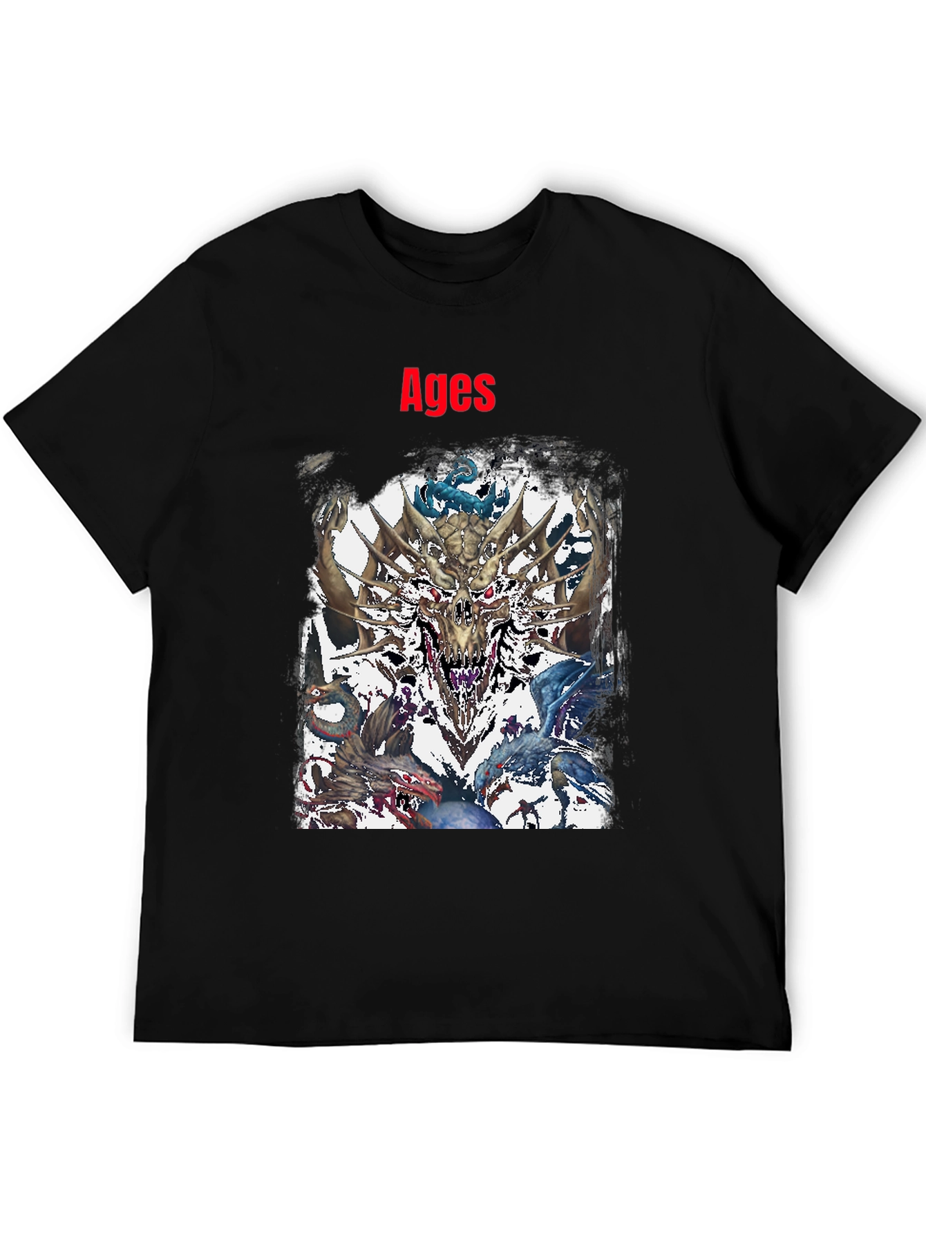 Ages Dragon Graphic Black T-Shirt