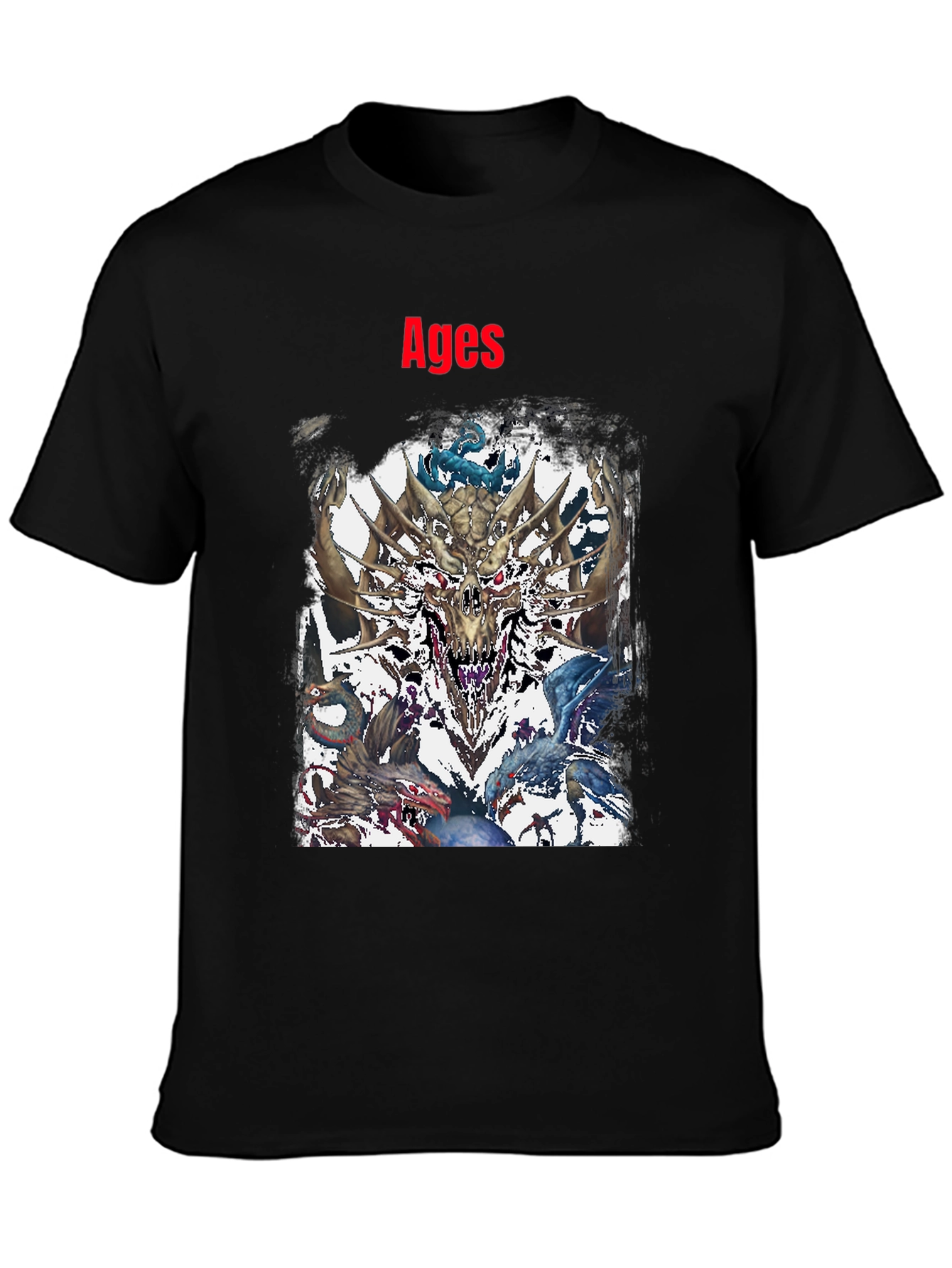 Ages Dragon Graphic Black T-Shirt