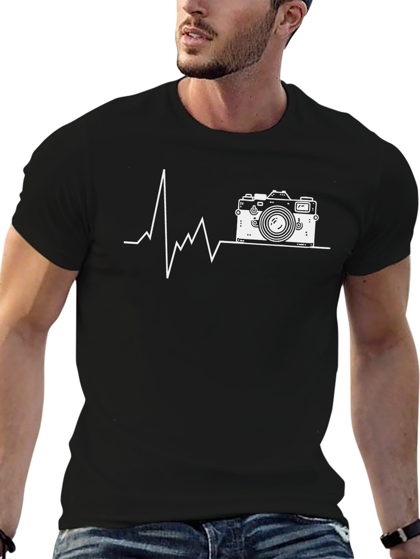 Camera Heartbeat Graphic Tee