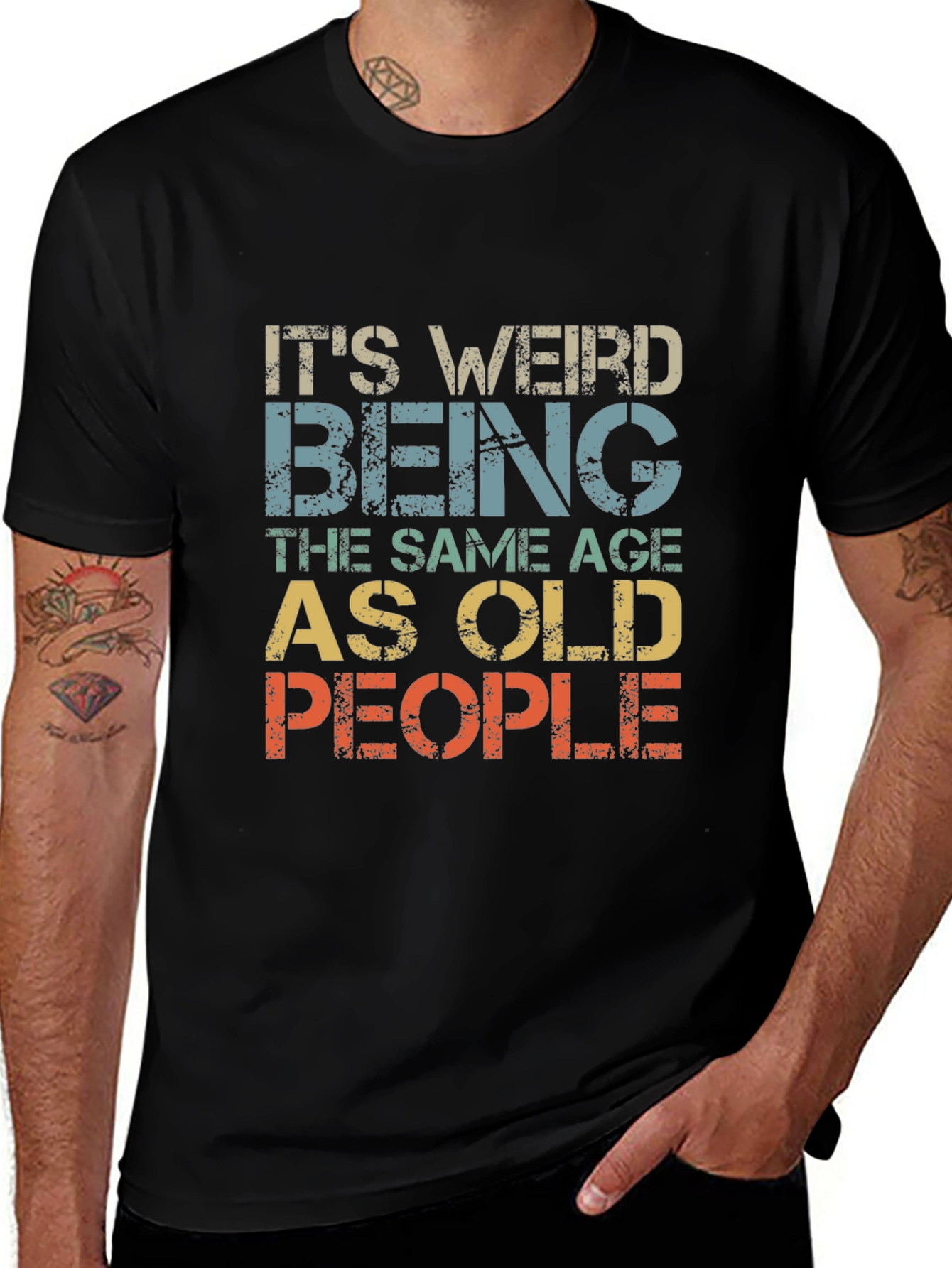 Funny Old Age T-Shirt - Weird Being the Same Age as Old People
