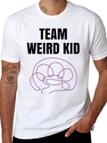 Team Weird Kid T-Shirt - Novelty Brain Graphic Tee