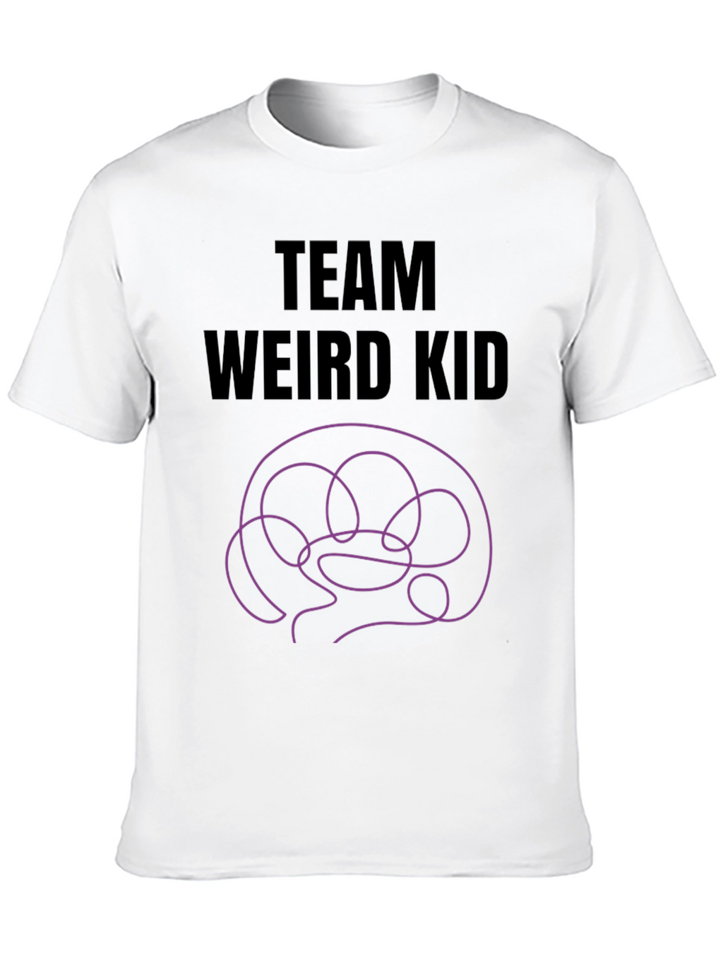 Team Weird Kid T-Shirt - Novelty Brain Graphic Tee