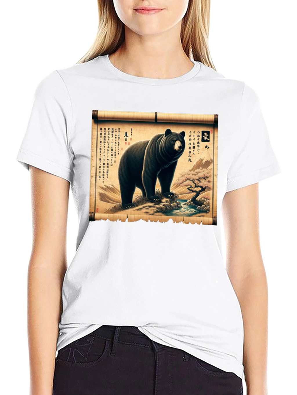 Bear Japanese Scroll T-Shirt