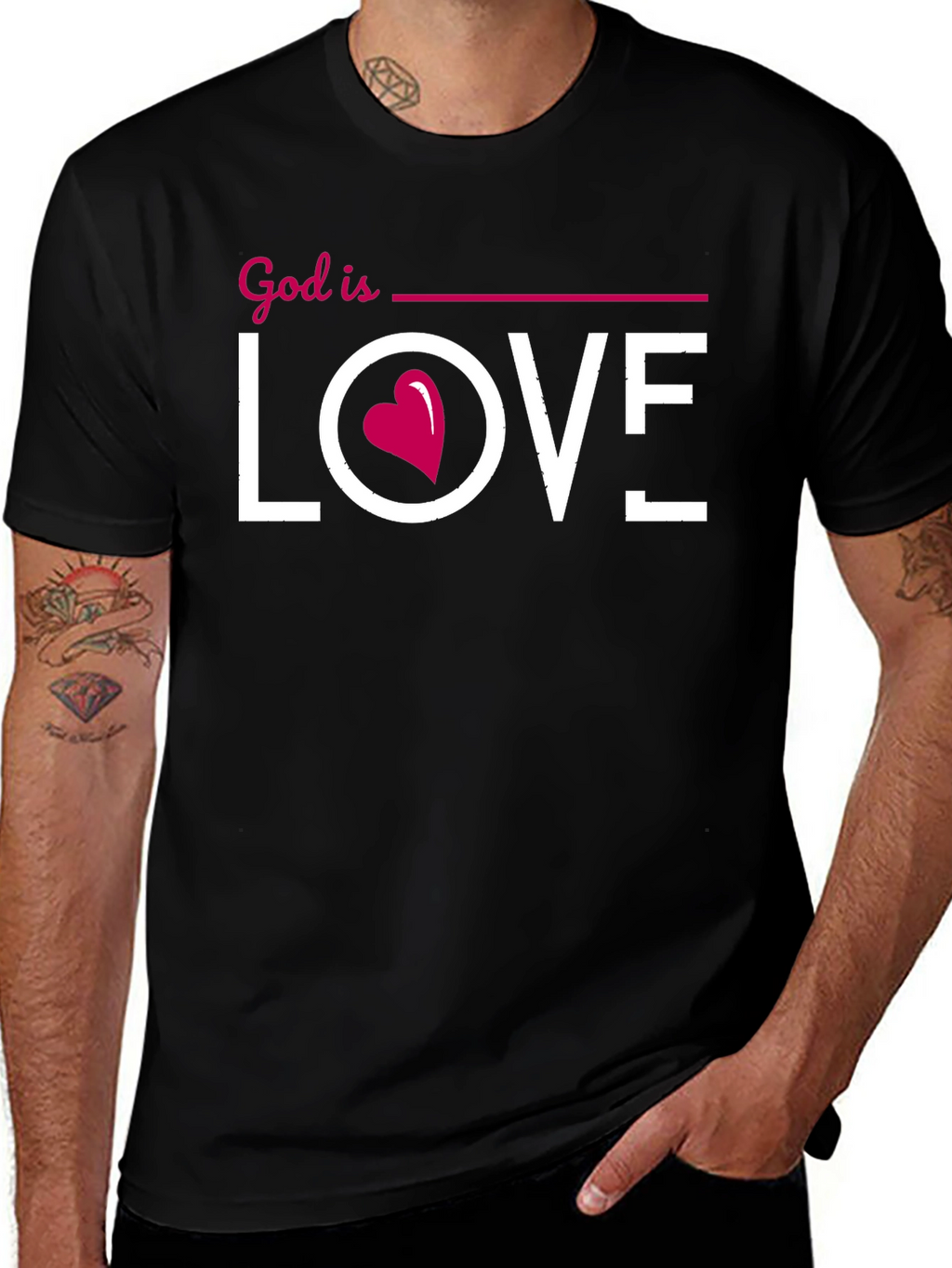 God is Love Graphic Tee - Christian T-Shirt