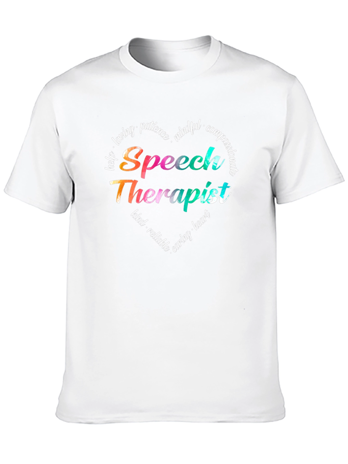 Speech Therapist Heart Tee - Caring SLP Gift