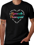Speech Therapist Heart Tee - Caring SLP Gift