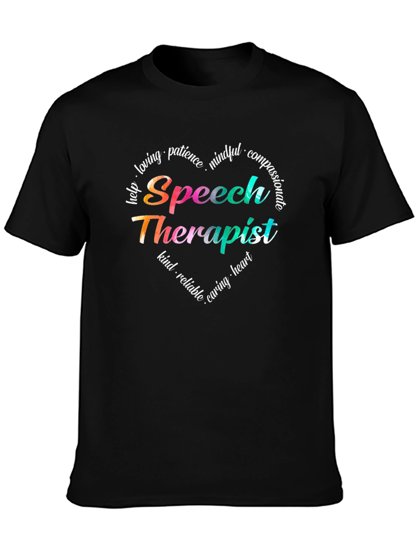 Speech Therapist Heart Tee - Caring SLP Gift