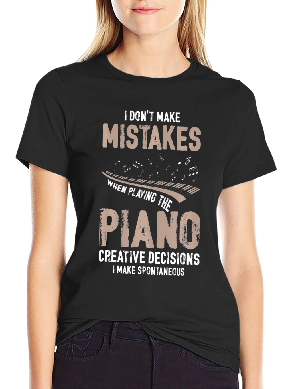 Funny Piano Player T-Shirt - Creative Decisions