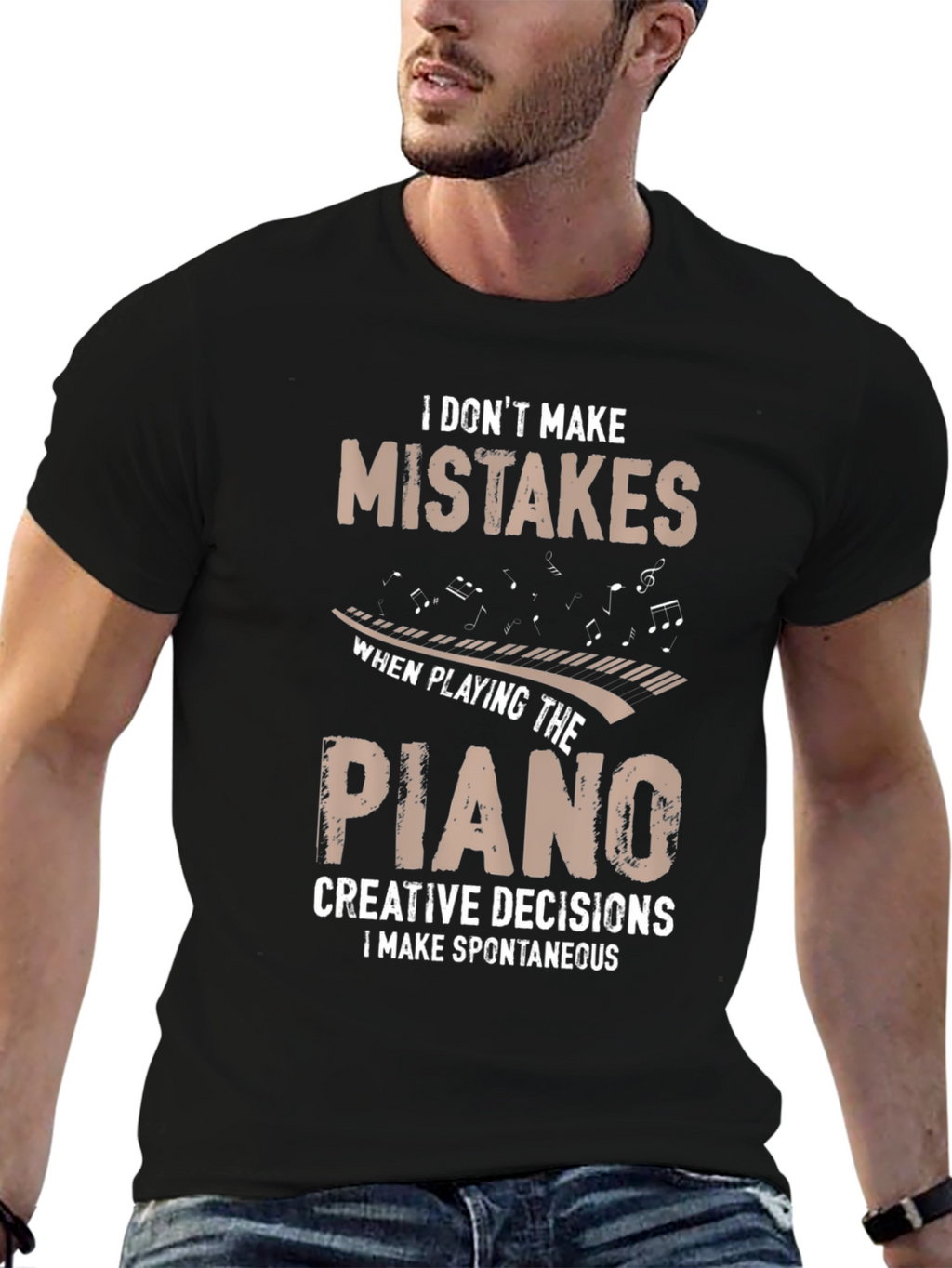 Funny Piano Player T-Shirt - Creative Decisions