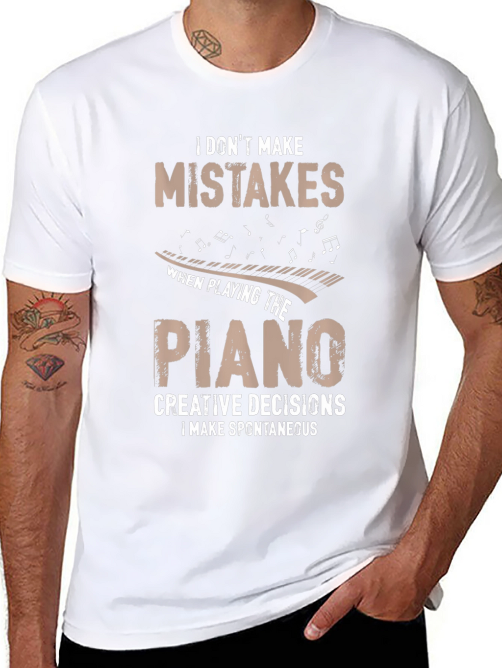 Funny Piano Player T-Shirt - Creative Decisions