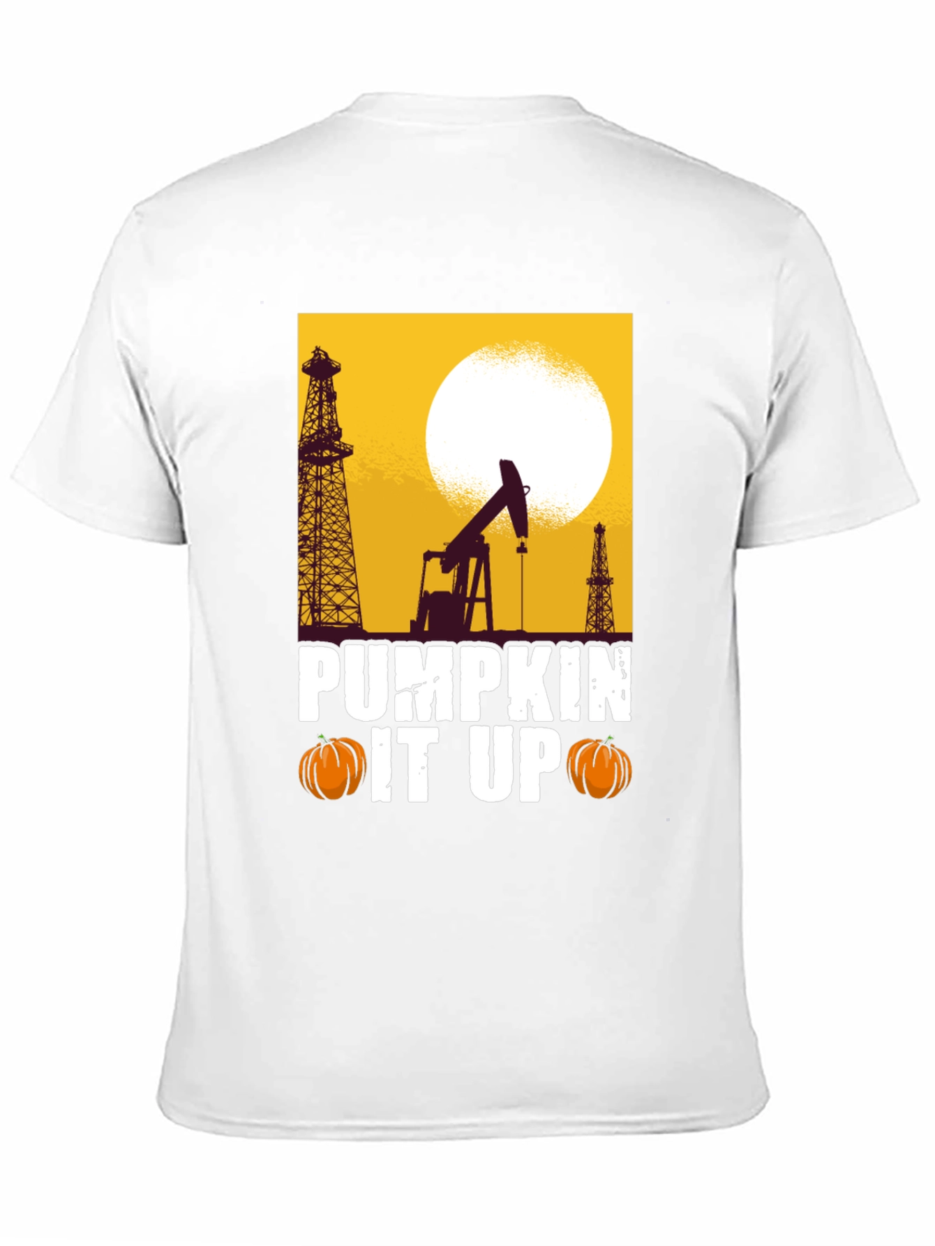 Pumpkin It Up Graphic Tee - Oil Rig Halloween T-Shirt