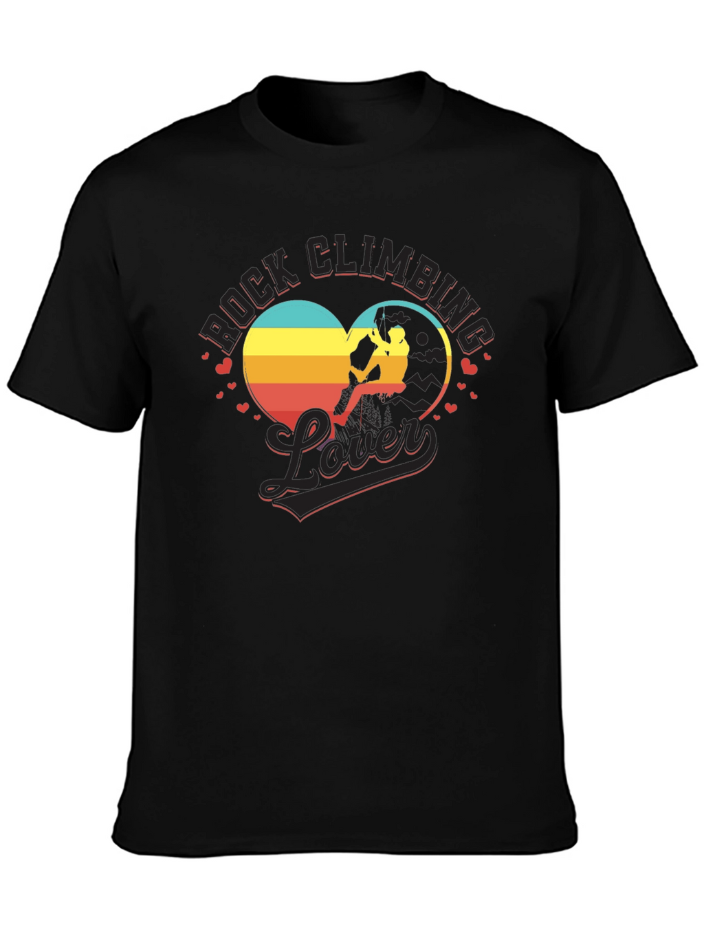 Rock Climbing Lover T-Shirt - Heart Design