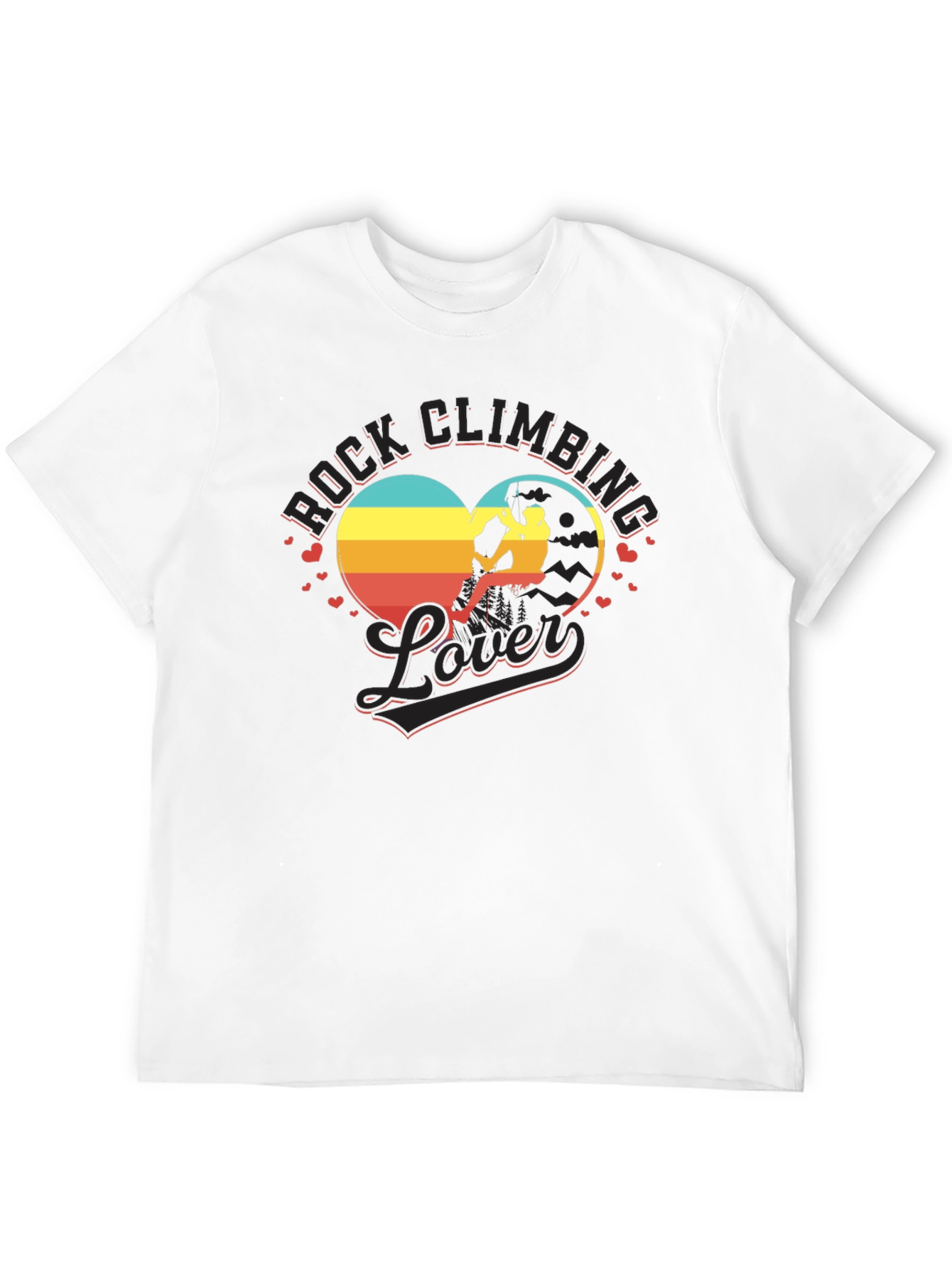 Rock Climbing Lover T-Shirt - Heart Design