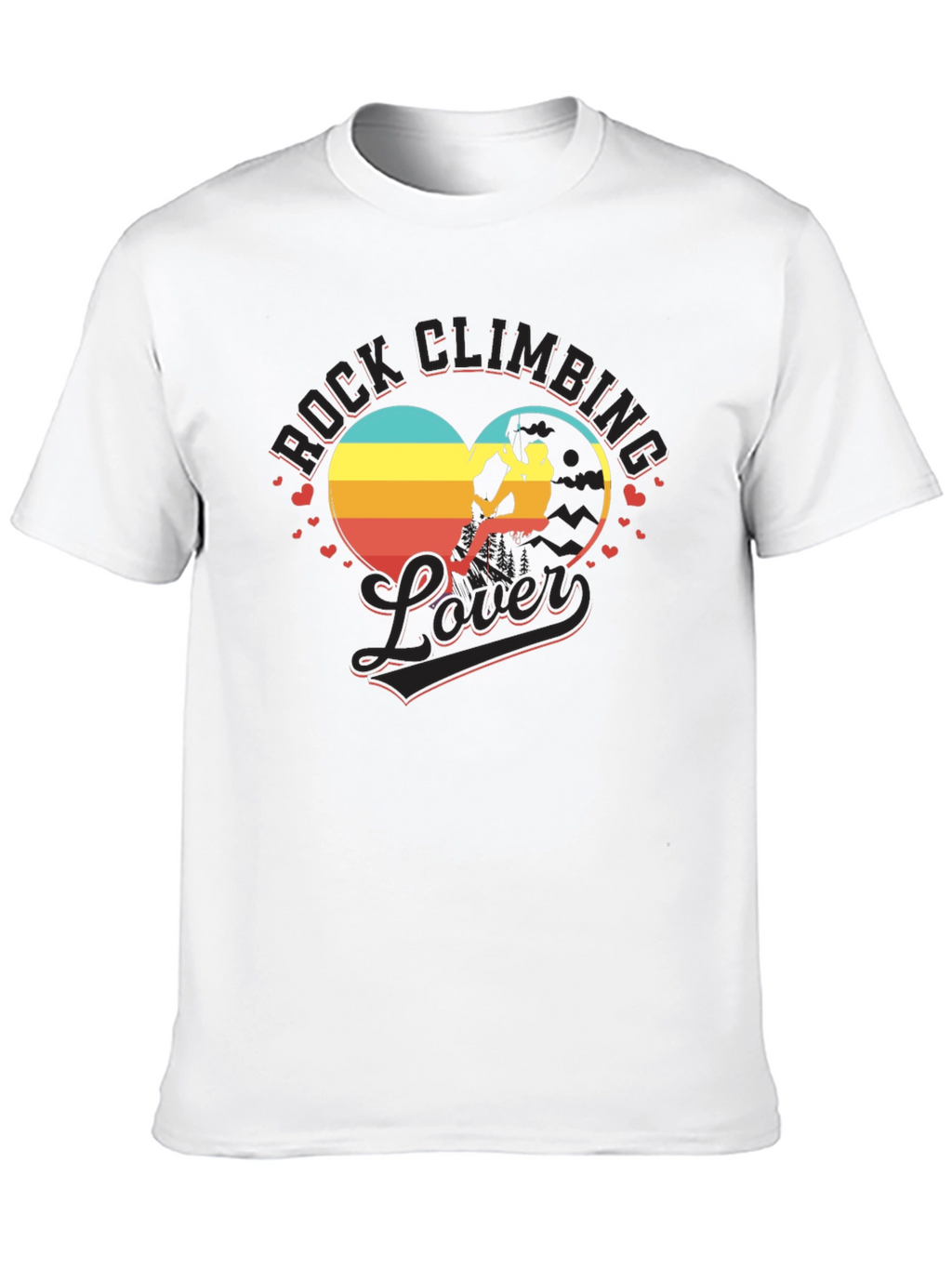 Rock Climbing Lover T-Shirt - Heart Design