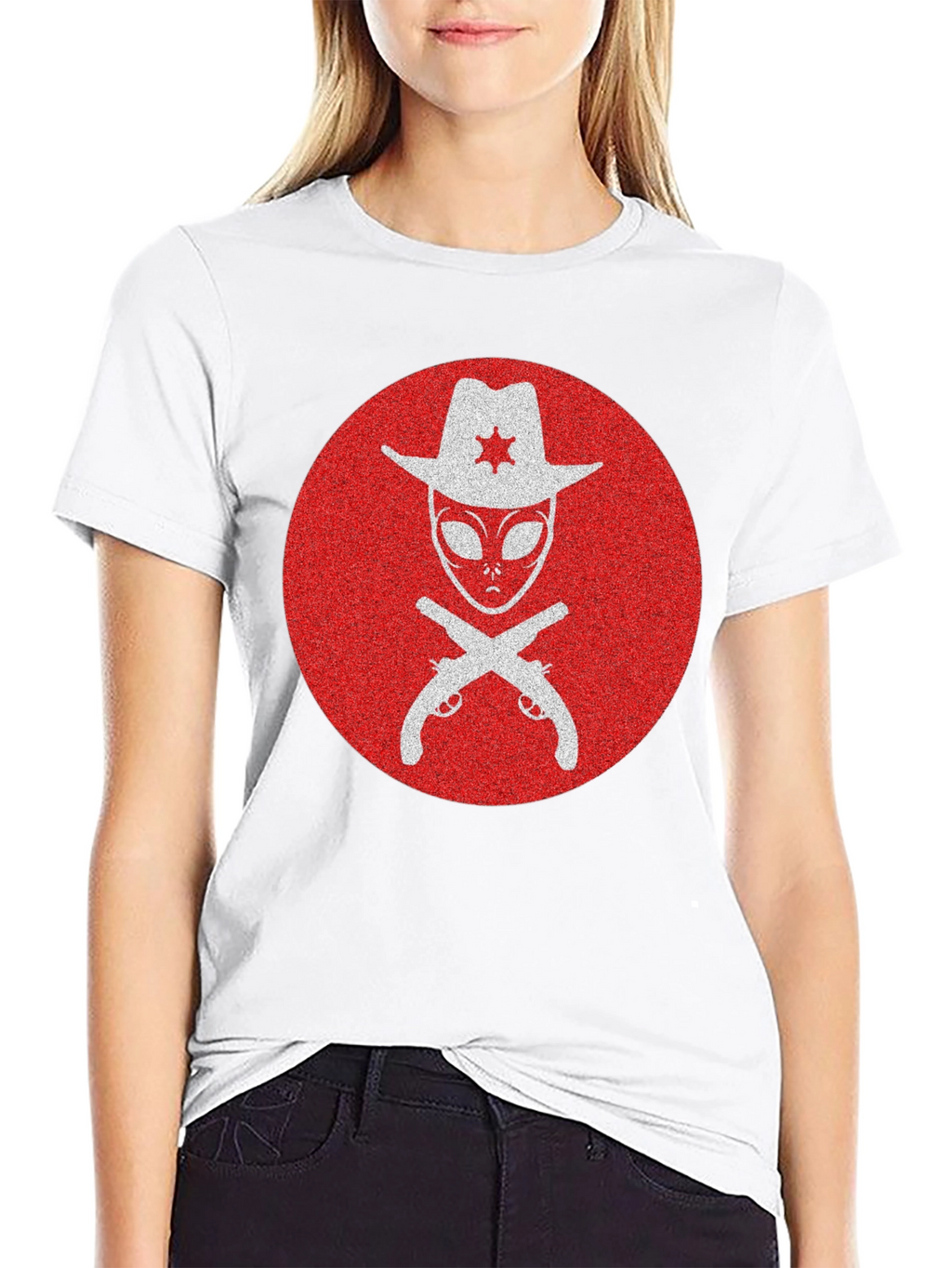 Alien Sheriff T-Shirt - Western Sci-Fi Graphic Tee