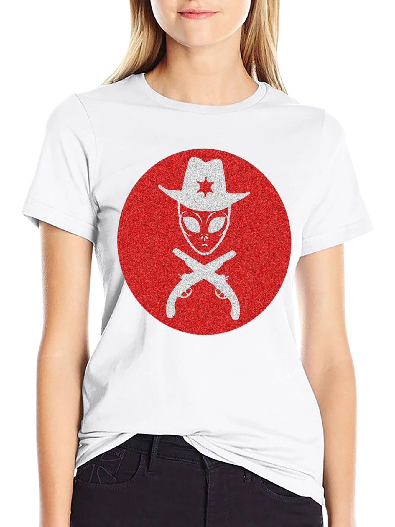 Alien Sheriff T-Shirt - Western Sci-Fi Graphic Tee