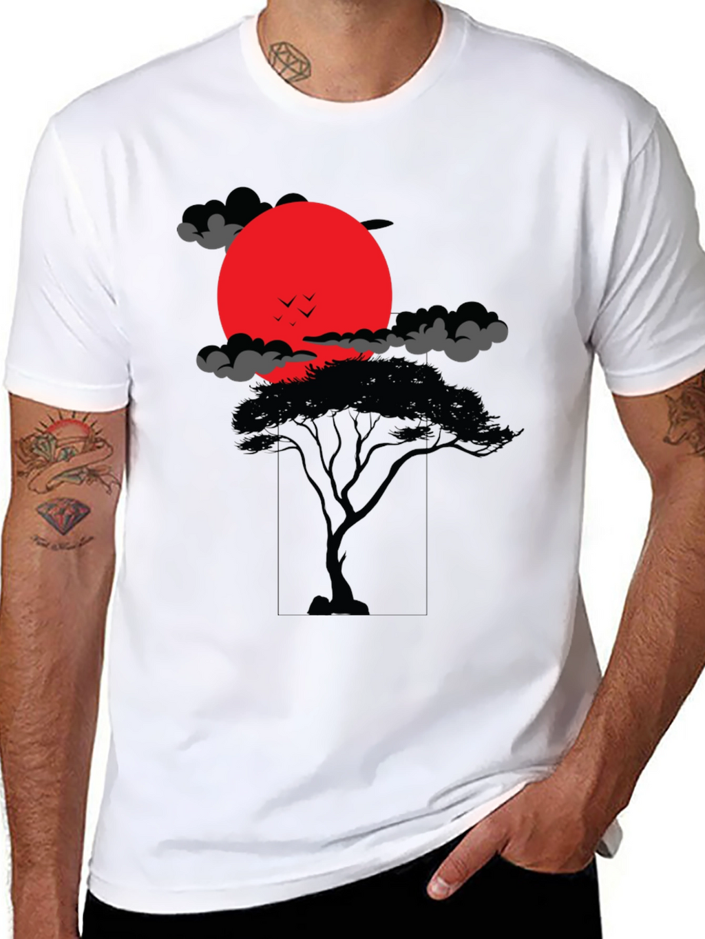 Sunset Tree Graphic Tee - Stylish Casual Wear