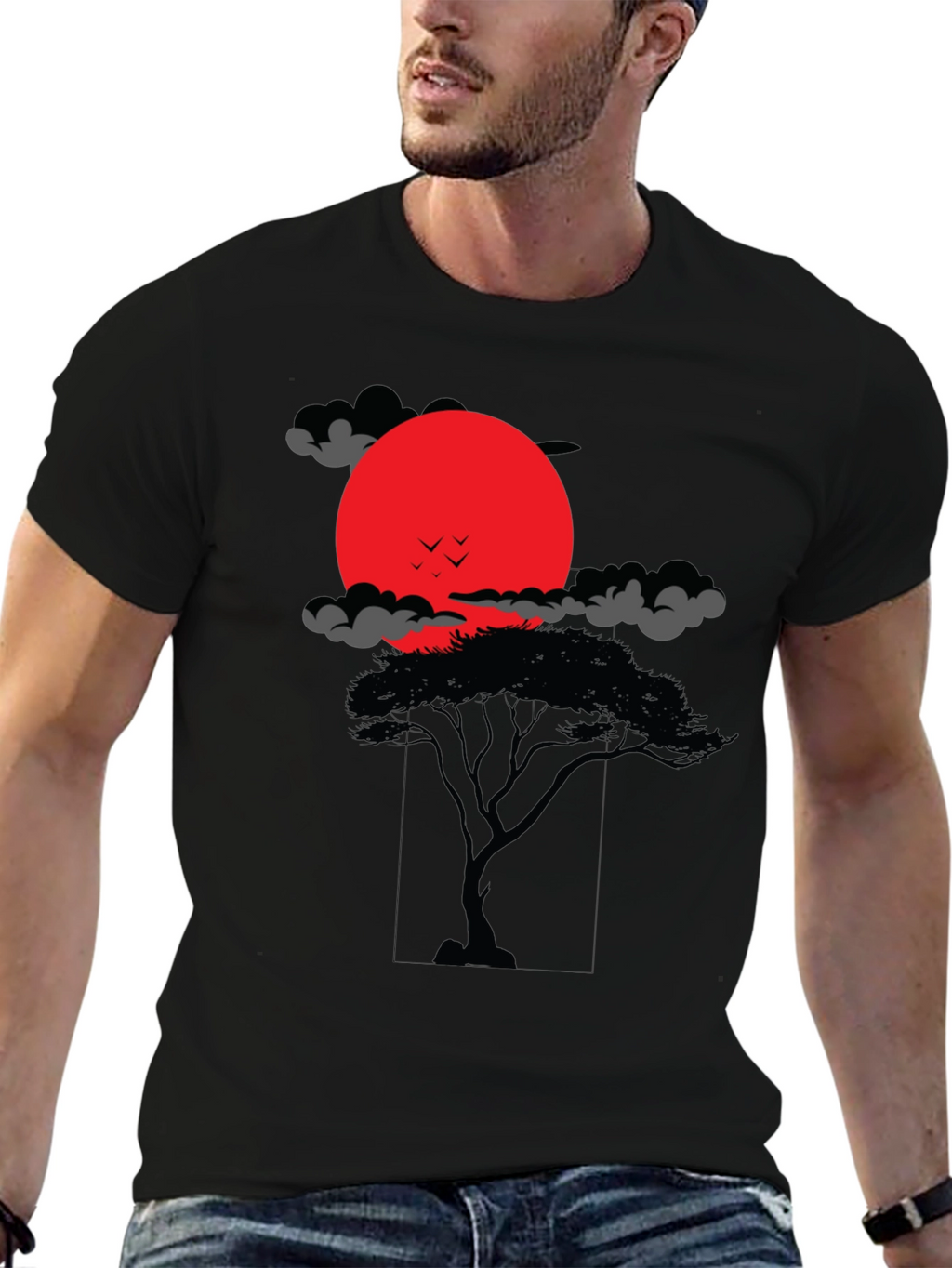 Sunset Tree Graphic Tee - Stylish Casual Wear