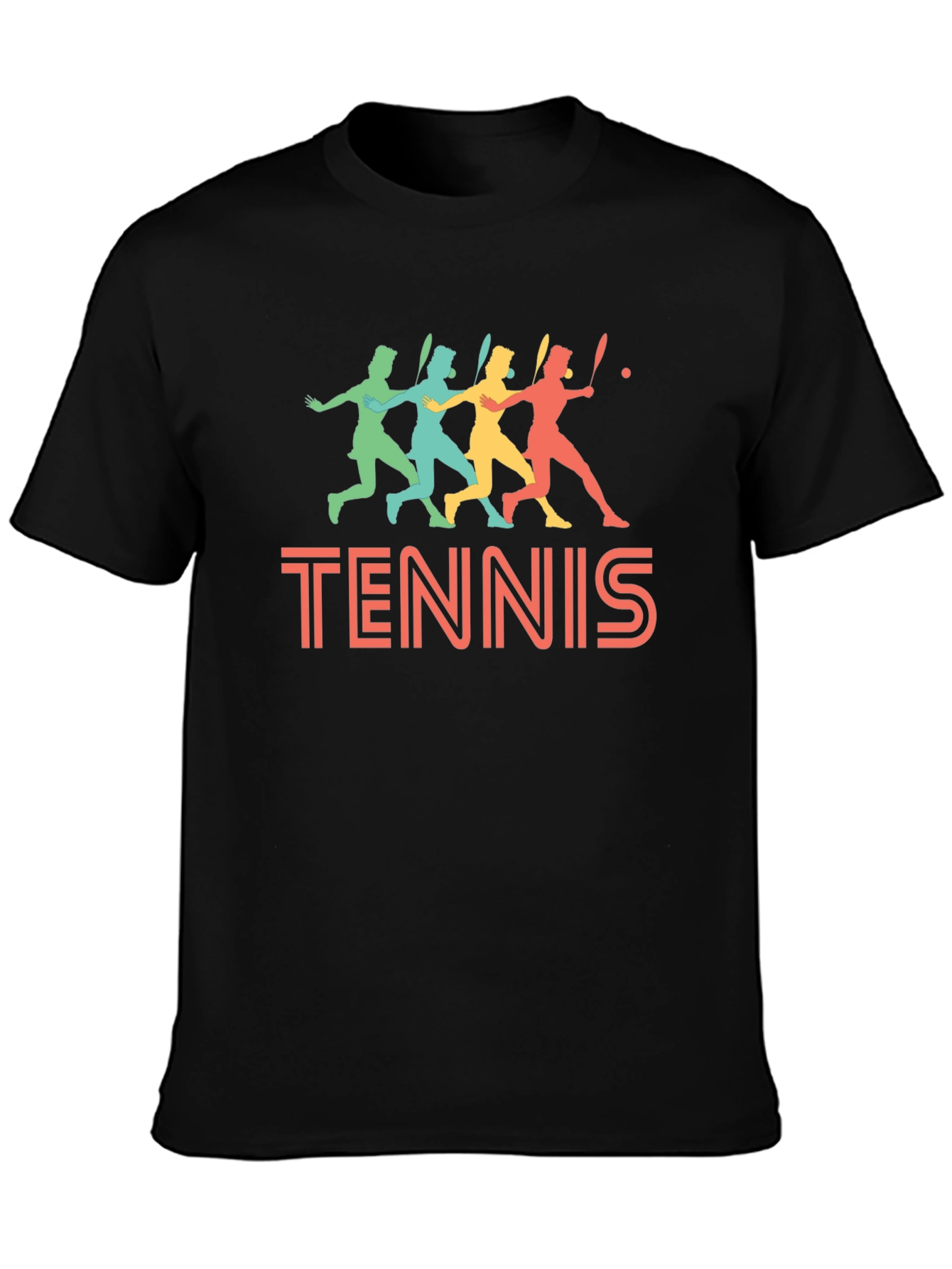 Retro Tennis Player Graphic T-Shirt