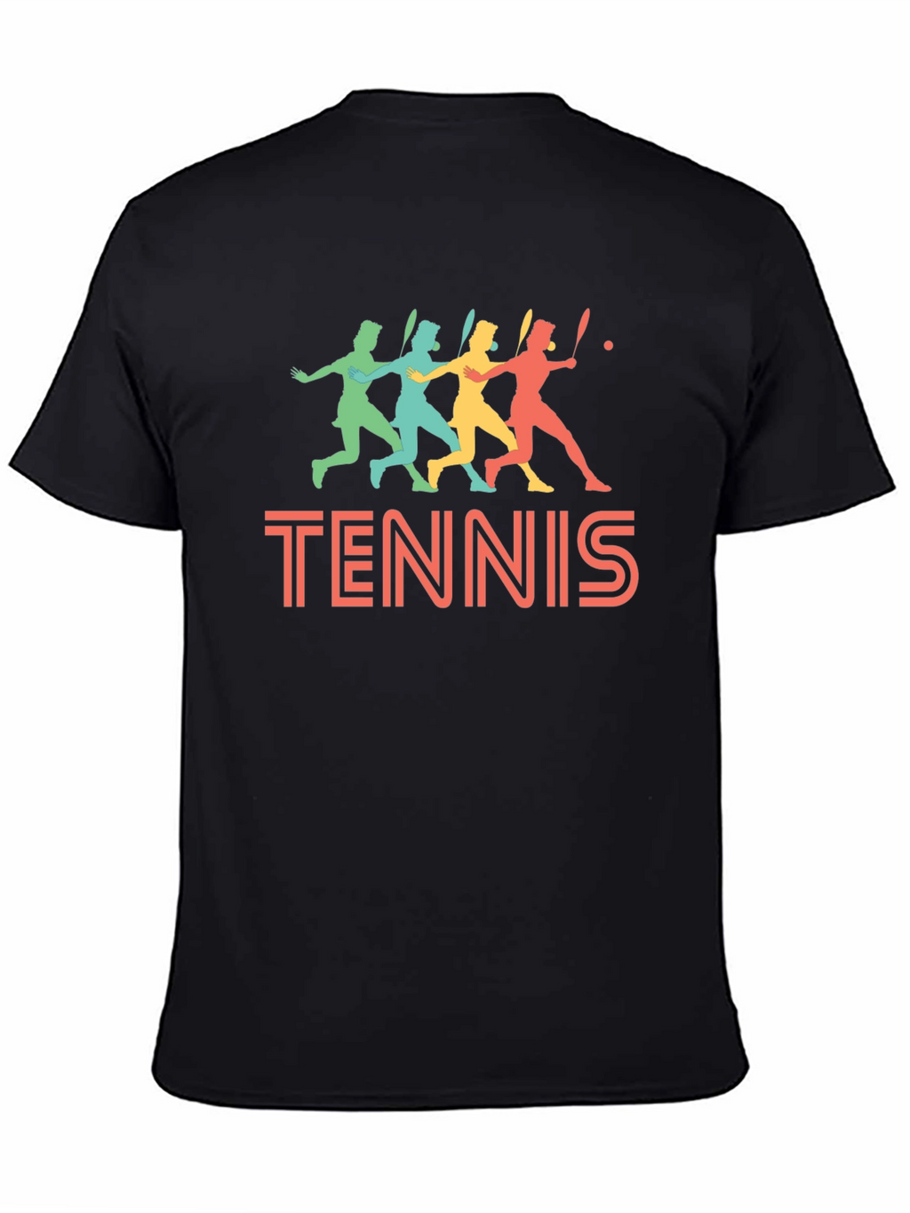 Retro Tennis Player Graphic T-Shirt