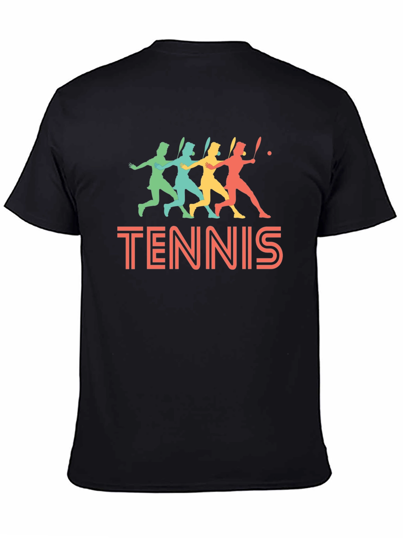 Retro Tennis Player Graphic T-Shirt