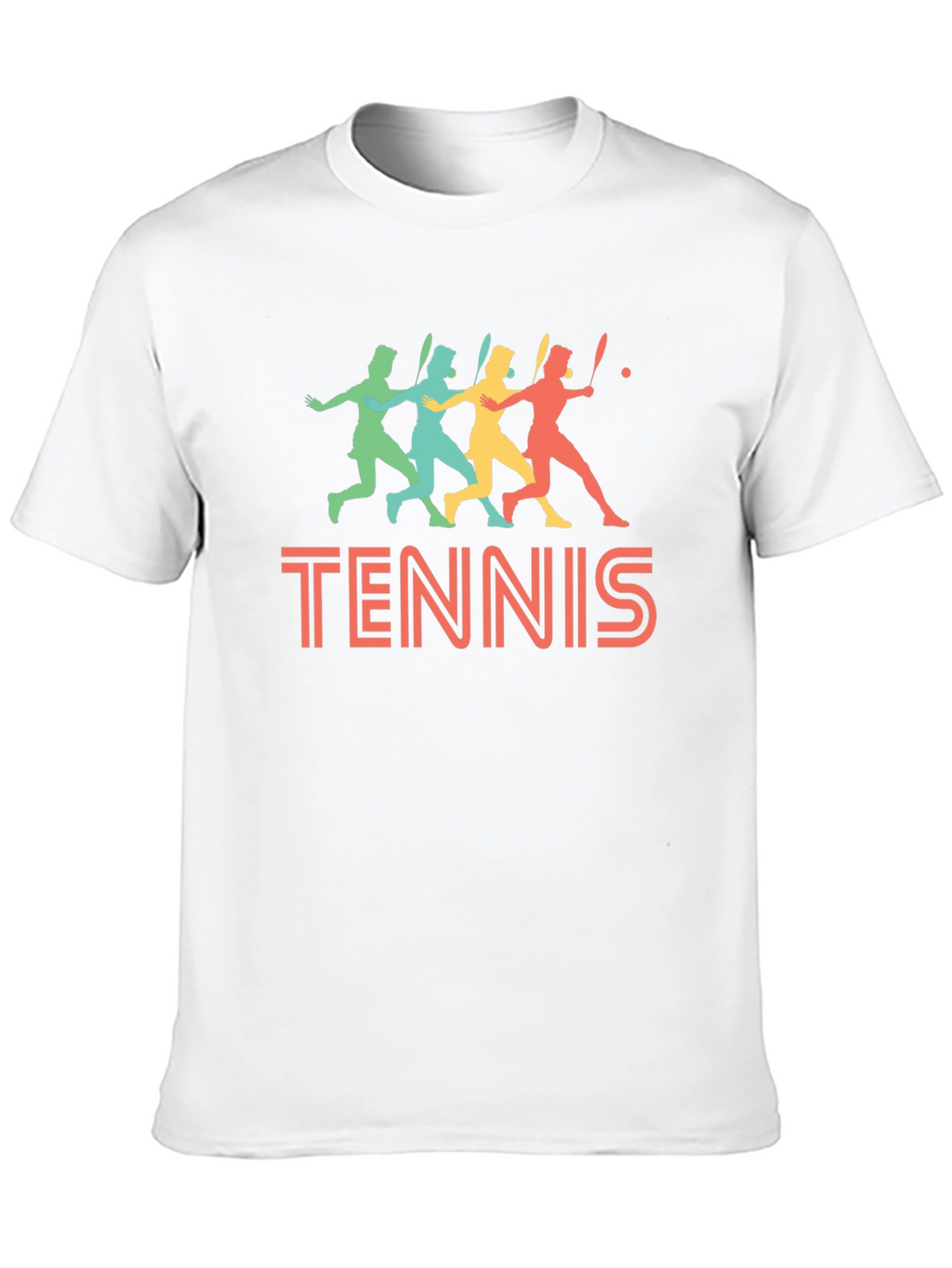 Retro Tennis Player Graphic T-Shirt