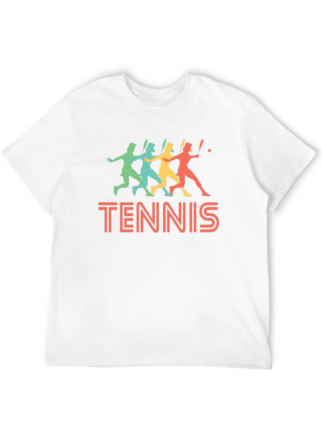 Retro Tennis Player Graphic T-Shirt