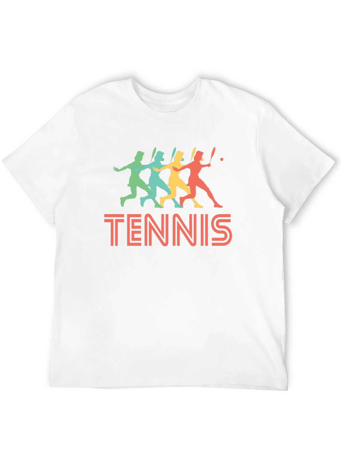 Retro Tennis Player Graphic T-Shirt