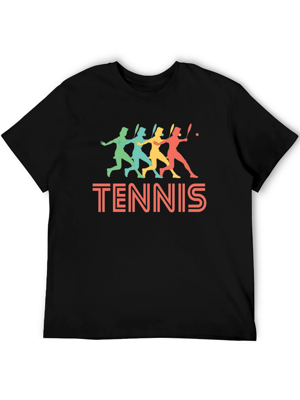Retro Tennis Player Graphic T-Shirt