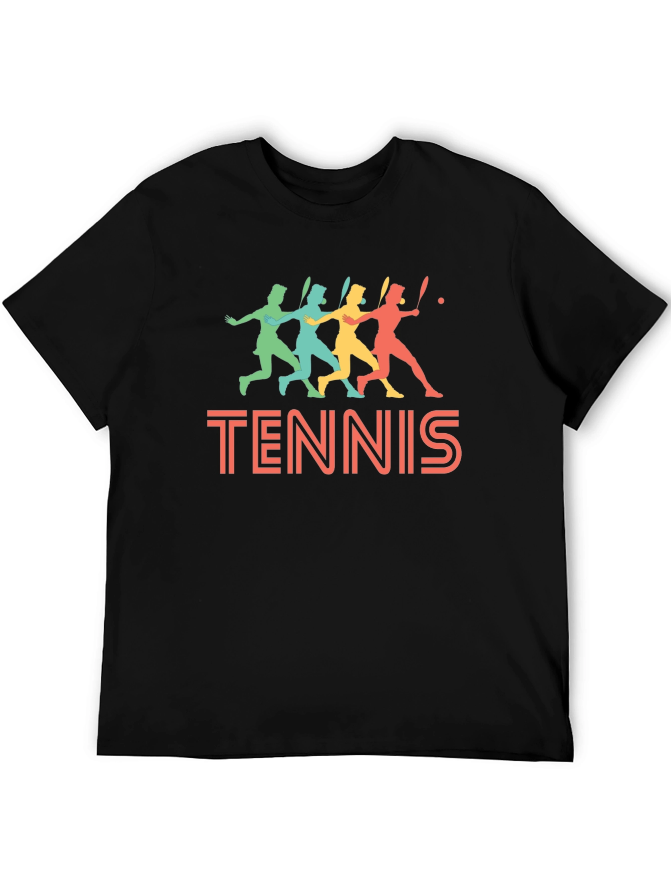 Retro Tennis Player Graphic T-Shirt