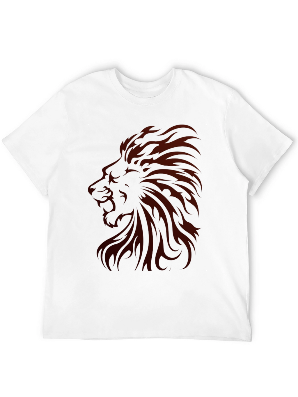 Lion Graphic Print Mens Black T-Shirt