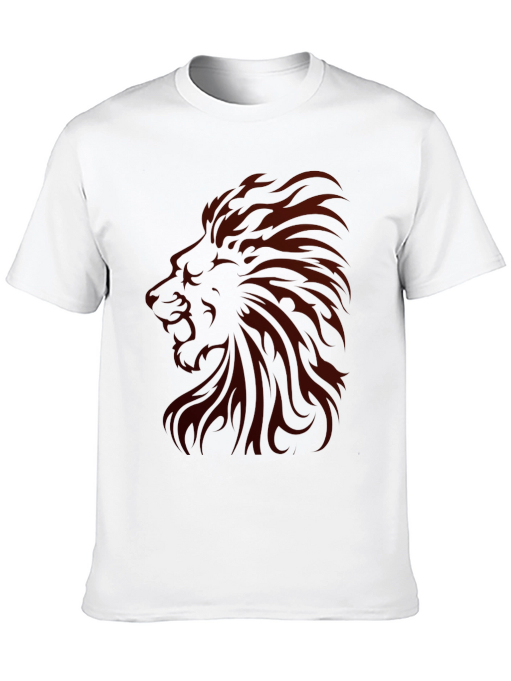 Lion Graphic Print Mens Black T-Shirt