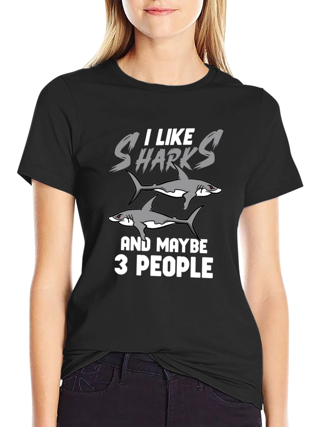 I Like Sharks and Maybe 3 People Funny T-Shirt