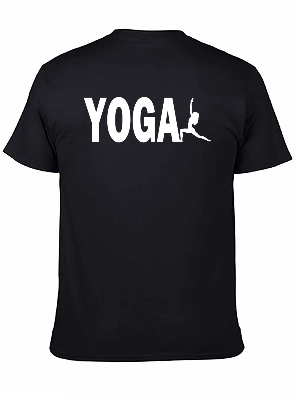 Yoga Graphic Tee - Mens Black Cotton Blend T-Shirt
