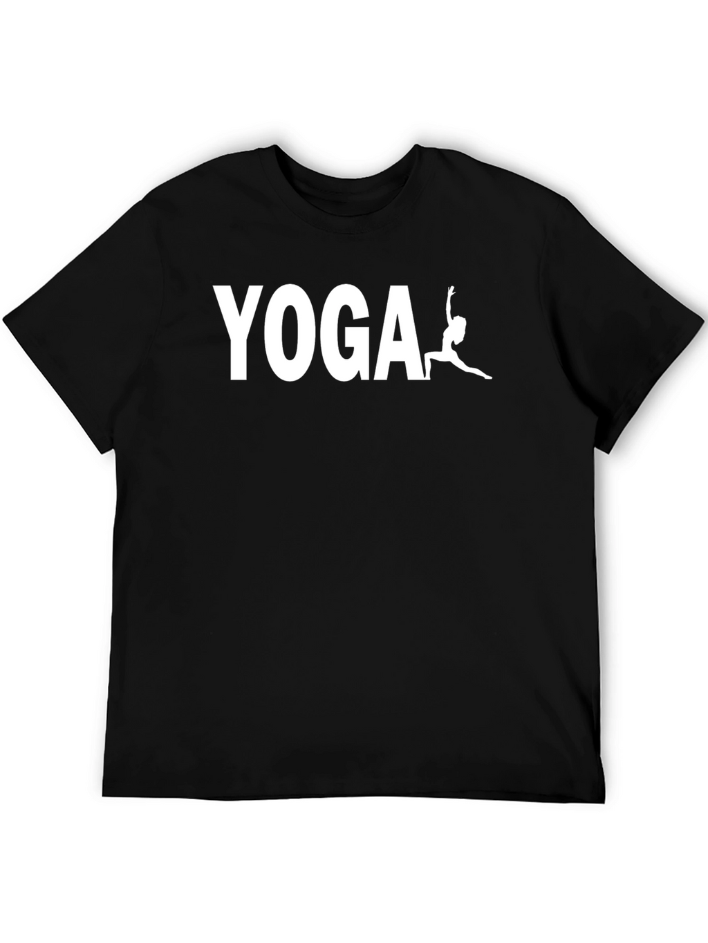 Yoga Graphic Tee - Mens Black Cotton Blend T-Shirt