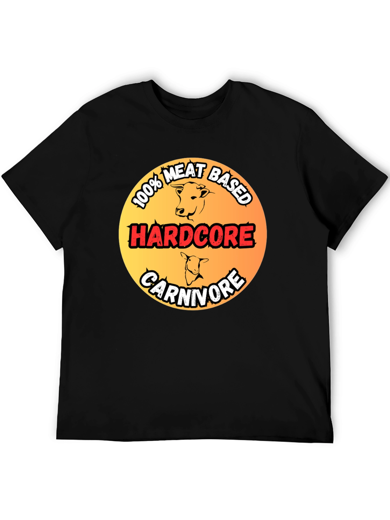 Hardcore Carnivore 100% Meat Based Black T-Shirt