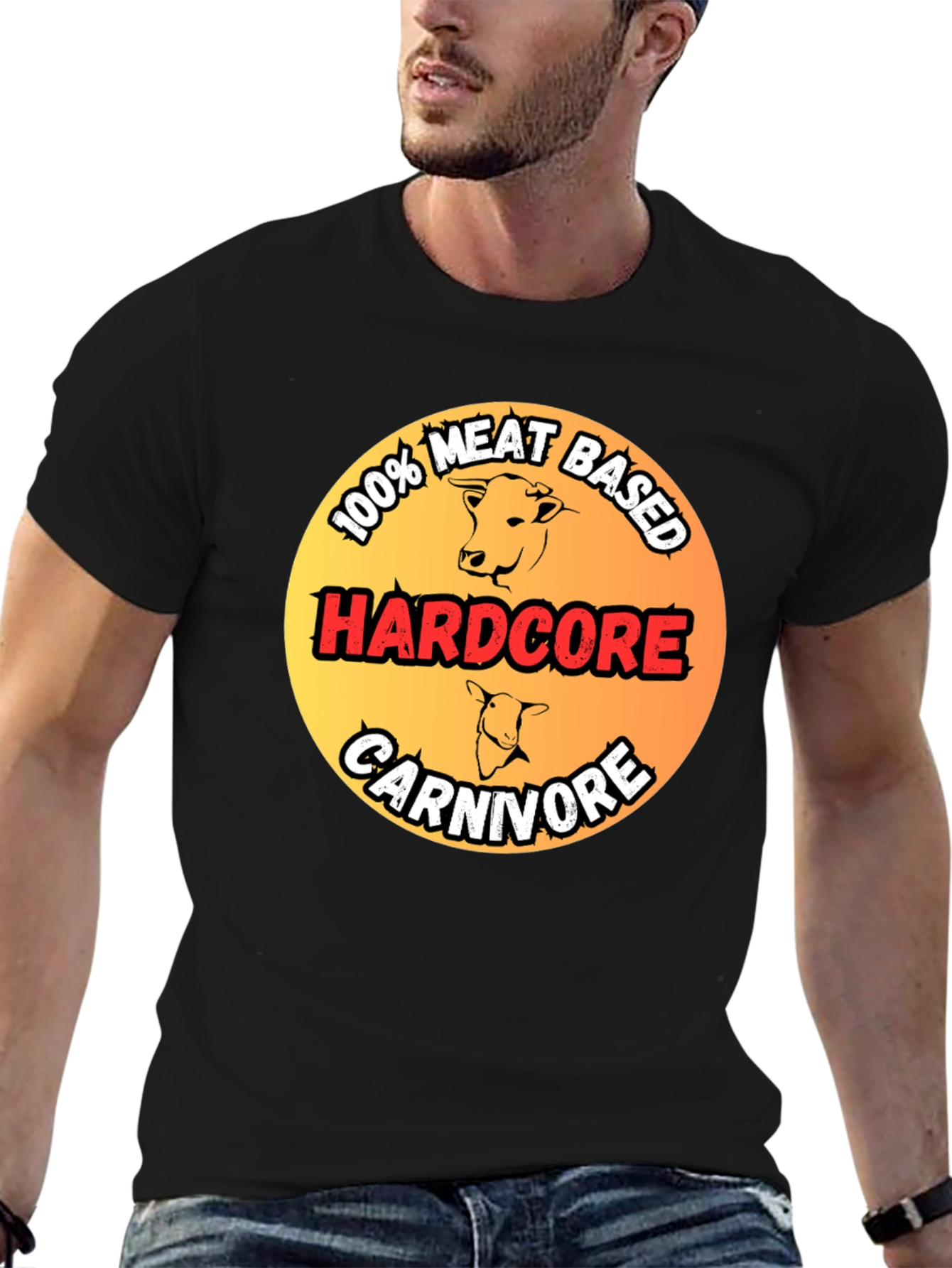 Hardcore Carnivore 100% Meat Based Black T-Shirt
