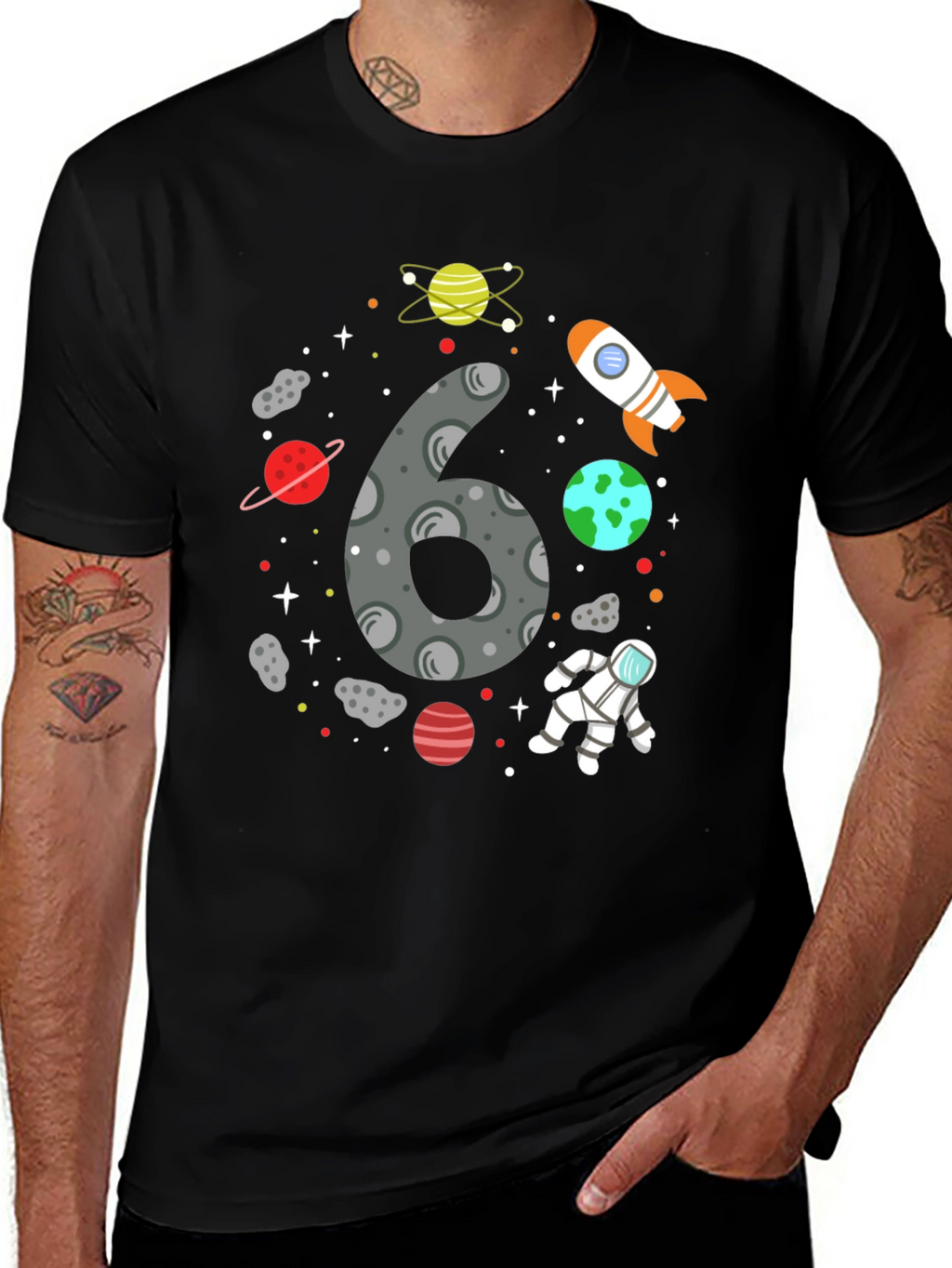 Cosmic 6th Birthday T-Shirt