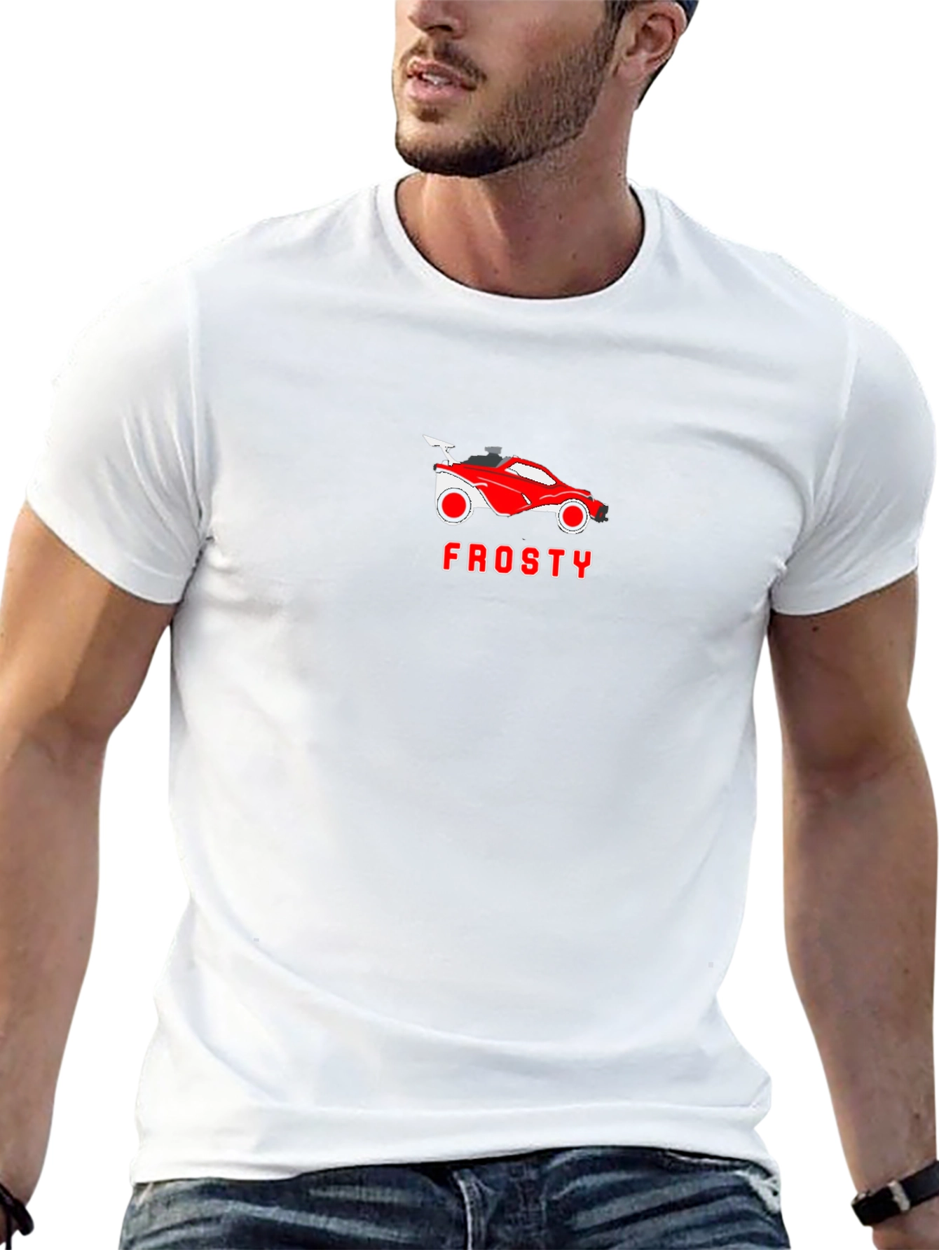 Frosty Rocket League Car Black T-Shirt