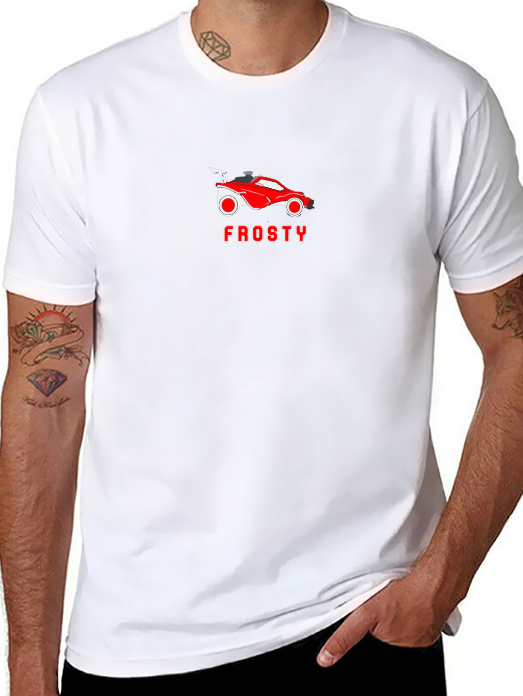 Frosty Rocket League Car Black T-Shirt