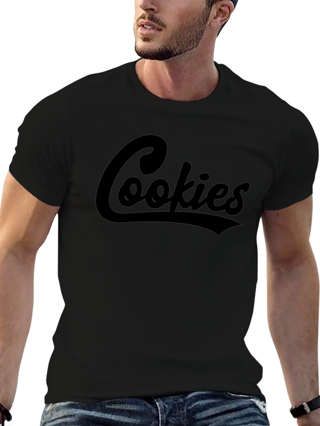 Cookies Script Graphic Black T-Shirt