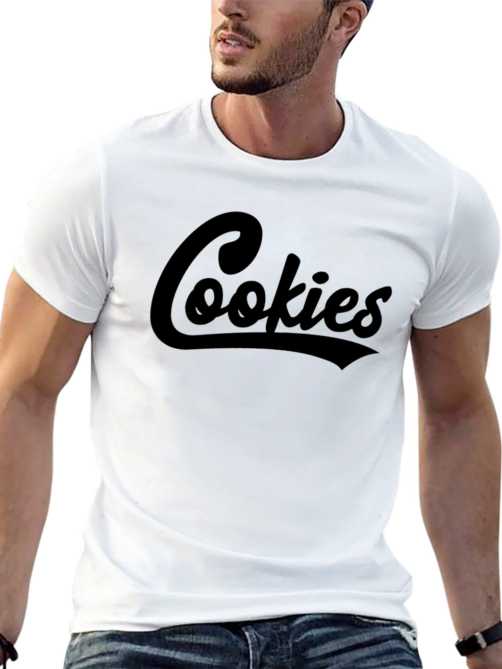 Cookies Script Graphic Black T-Shirt
