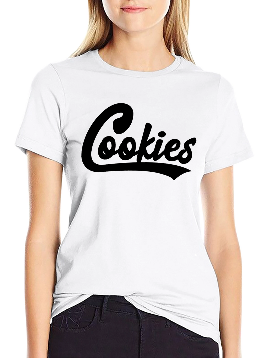 Cookies Script Graphic Black T-Shirt