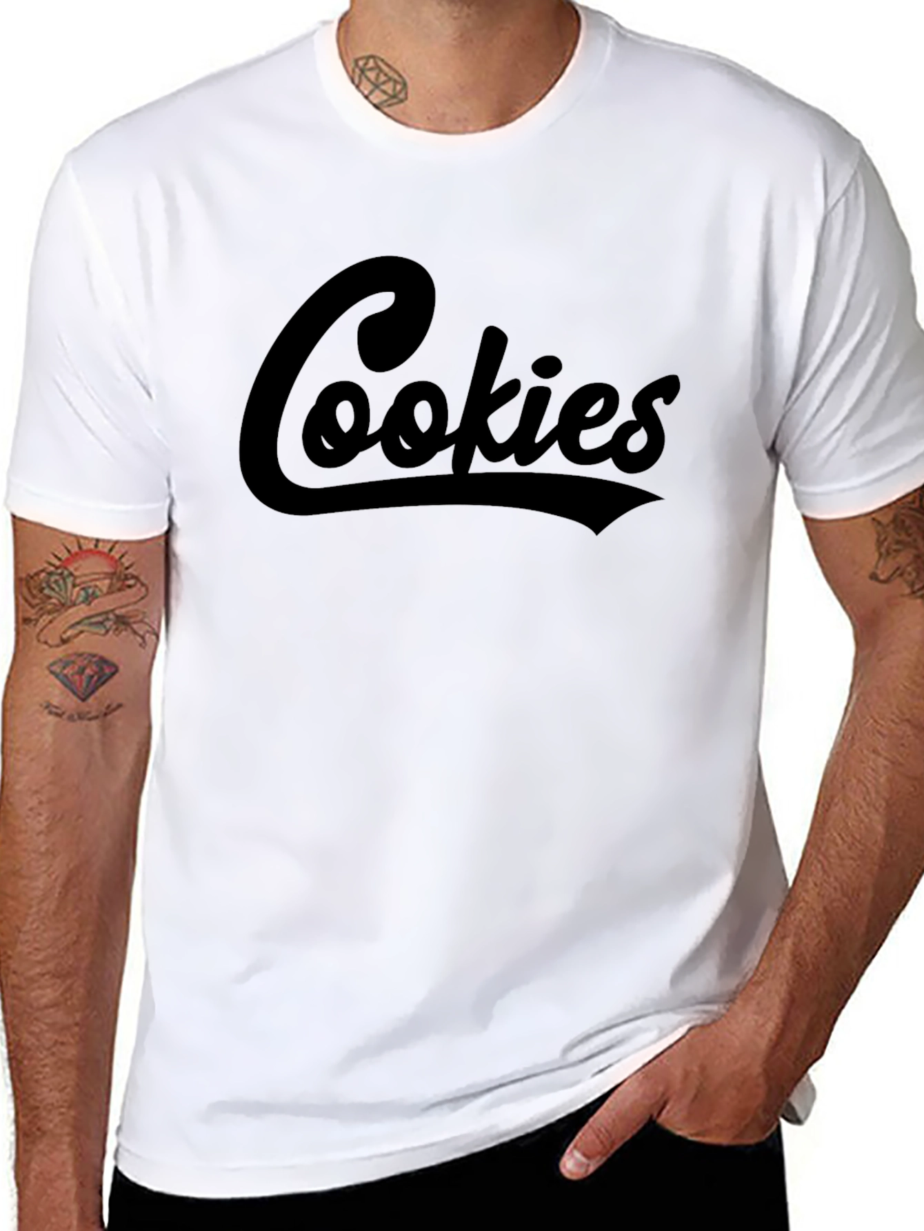 Cookies Script Graphic Black T-Shirt
